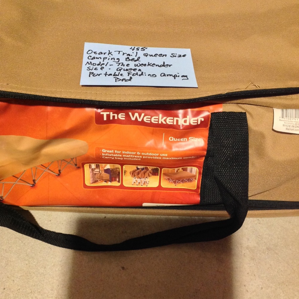 Ozark Trail The Weekender Queen Size Portable Folding Camping Bed Tan 455